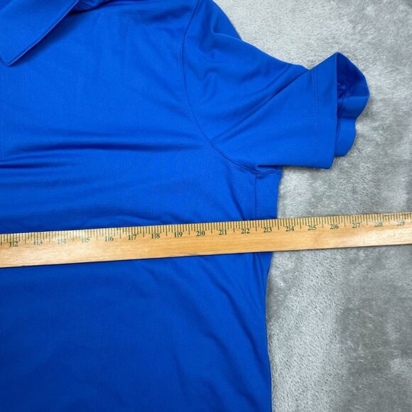 Nike Dri-Fit Polo Shirt Blue XL 100% Polyester Athletic Golf Short Sleeve a0699 - Picture 4 of 7
